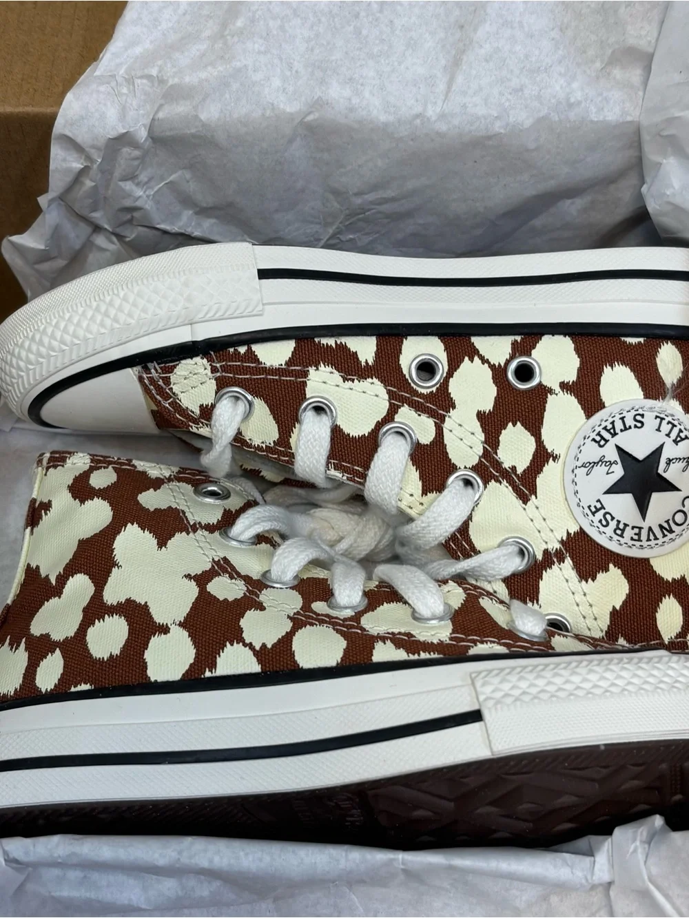 Converse‎ Girl's CTAS Animal Print High Sneakers Youth Sz 11 Little Kids